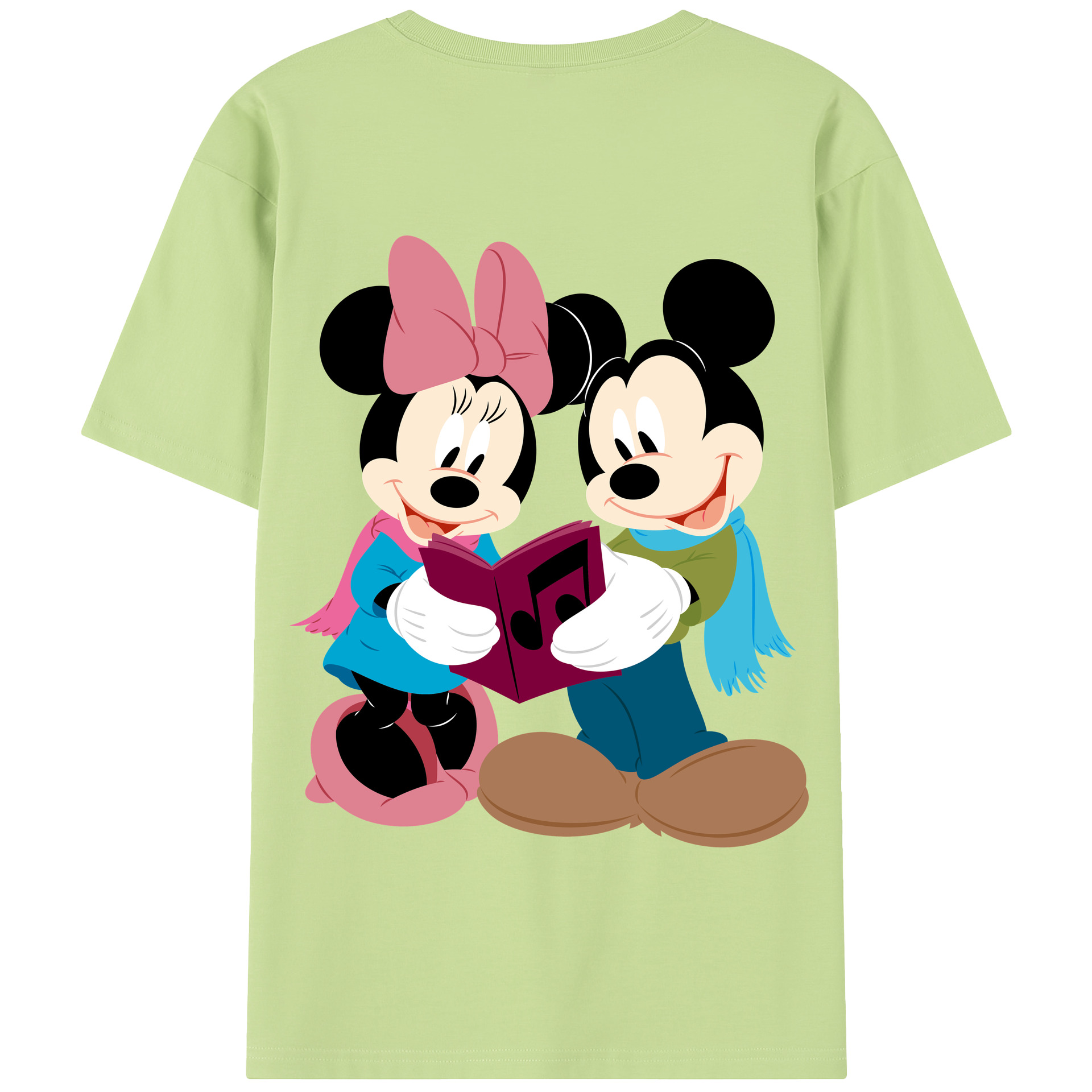 （画像用） ミッキーマウス Mickey Mouse 綿100％半袖Tシャツ（背面プリント）